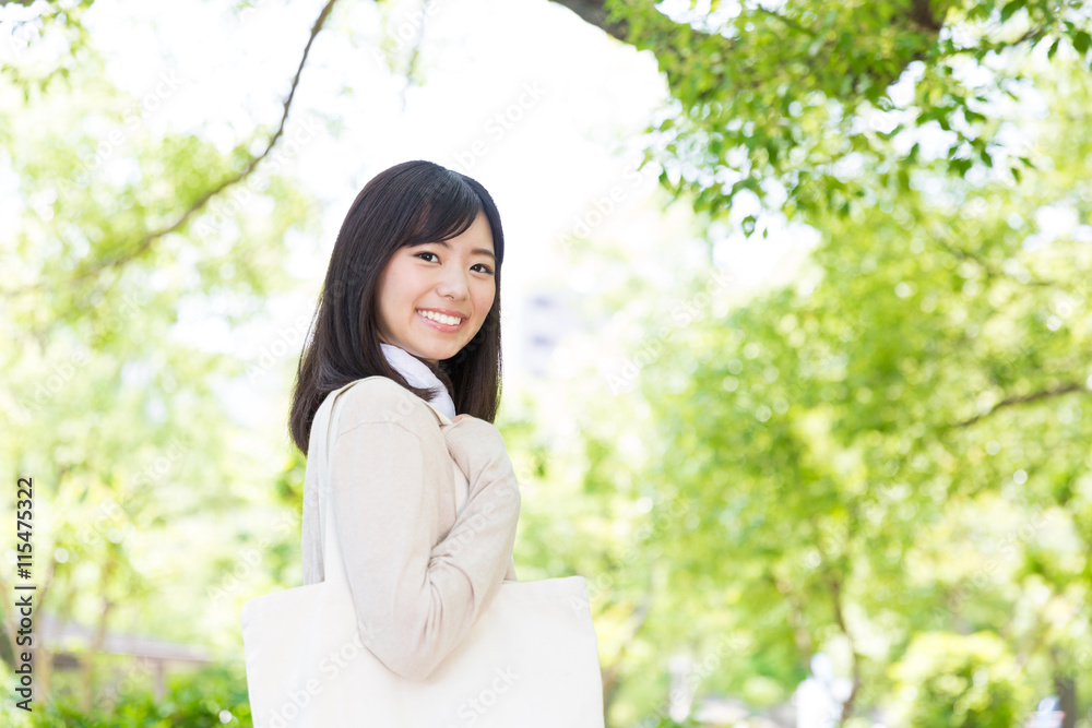 portrait of asian schoolgirl in the park portrait of asian schoolgirl in the park