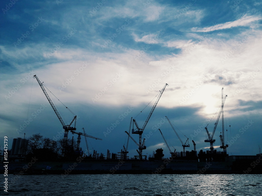 Fototapeta premium Silhouette of lighting