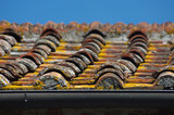 clay roof tiles of traditional building