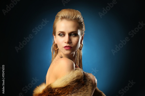 Beautiful young woman with ...