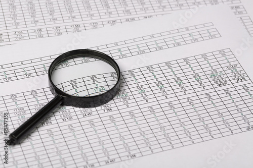 Conceptual Magnifying Glass on Reports with figures