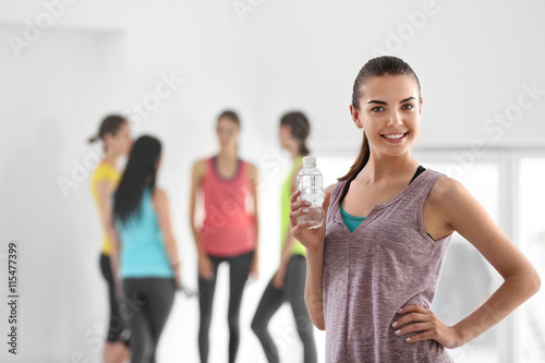 Young woman in gym