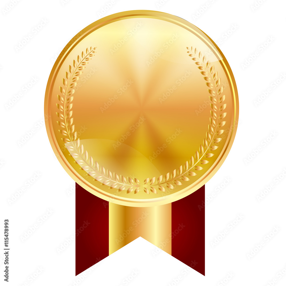 メダル フレーム リボン アイコン Stock Vector Adobe Stock