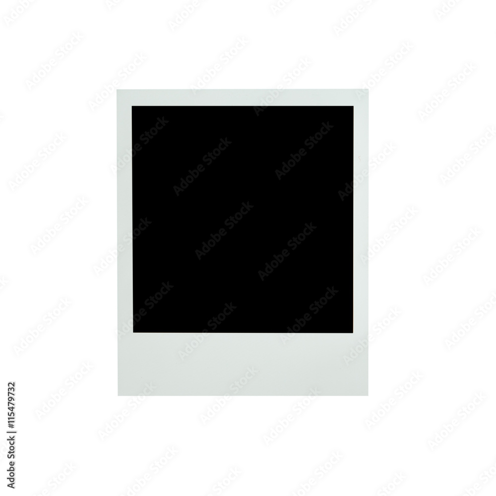Frame photo on isolated white with clipping path.