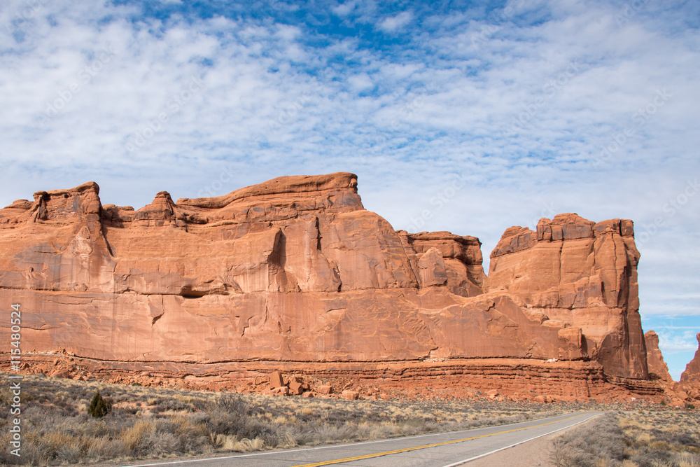 Views near entrance to Arches National Park, Utah