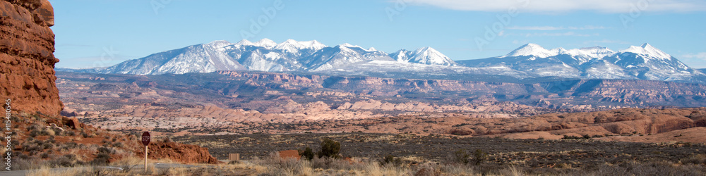 Views near entrance to Arches National Park, Utah