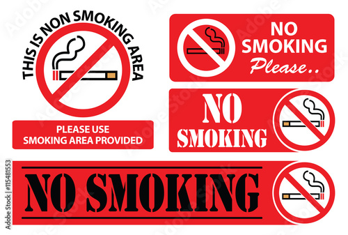 no smoking sign, easy to modify