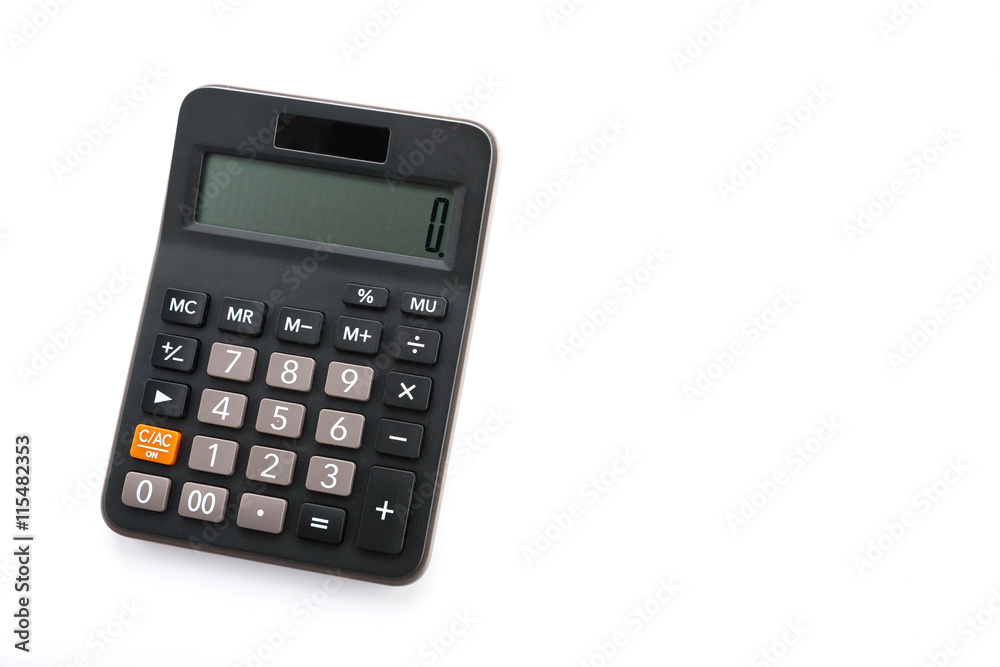 basic one liner calculator with rubber keypad Stock Photo | Adobe Stock