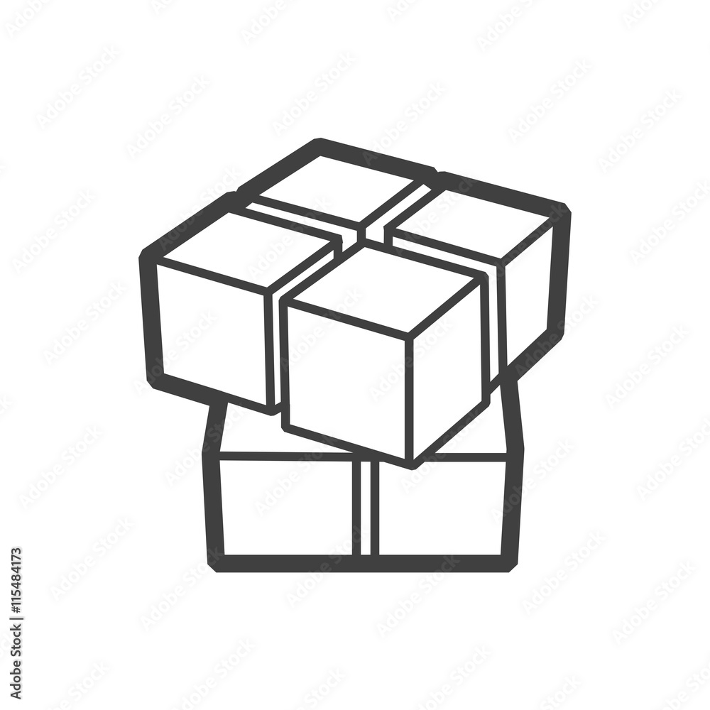 cube moving icon design cube moving icon design