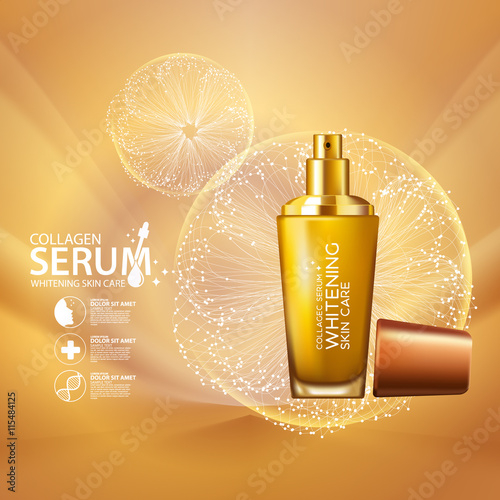 Collagen Serum Background Concept Skin Care Cosmetic