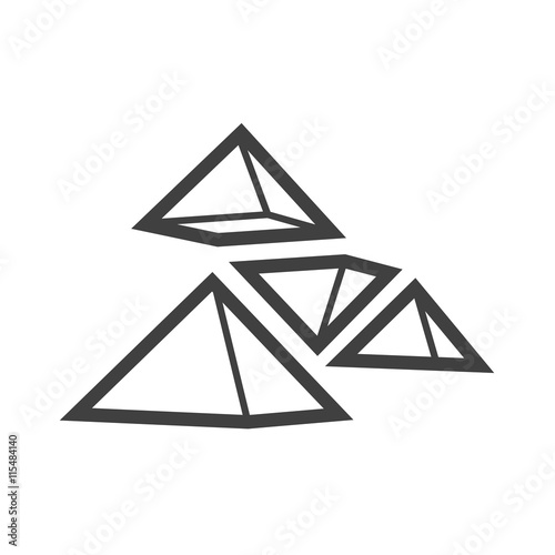Four triangle icon design