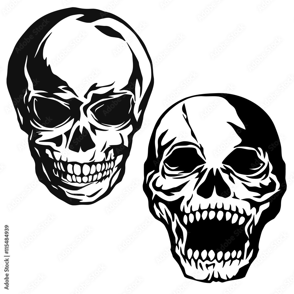 Obraz premium 頭蓋骨のイラスト