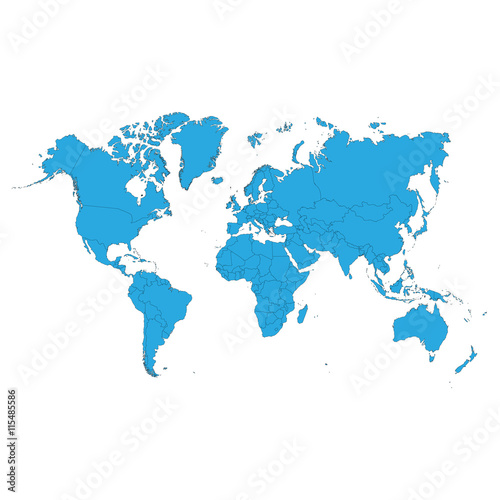 World map. Vector illustration. © rb_octo