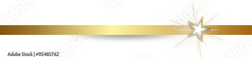 Stern Band Banner Weihnachten Gold