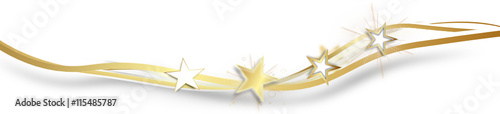 Sterne Banner Band Welle Gold 