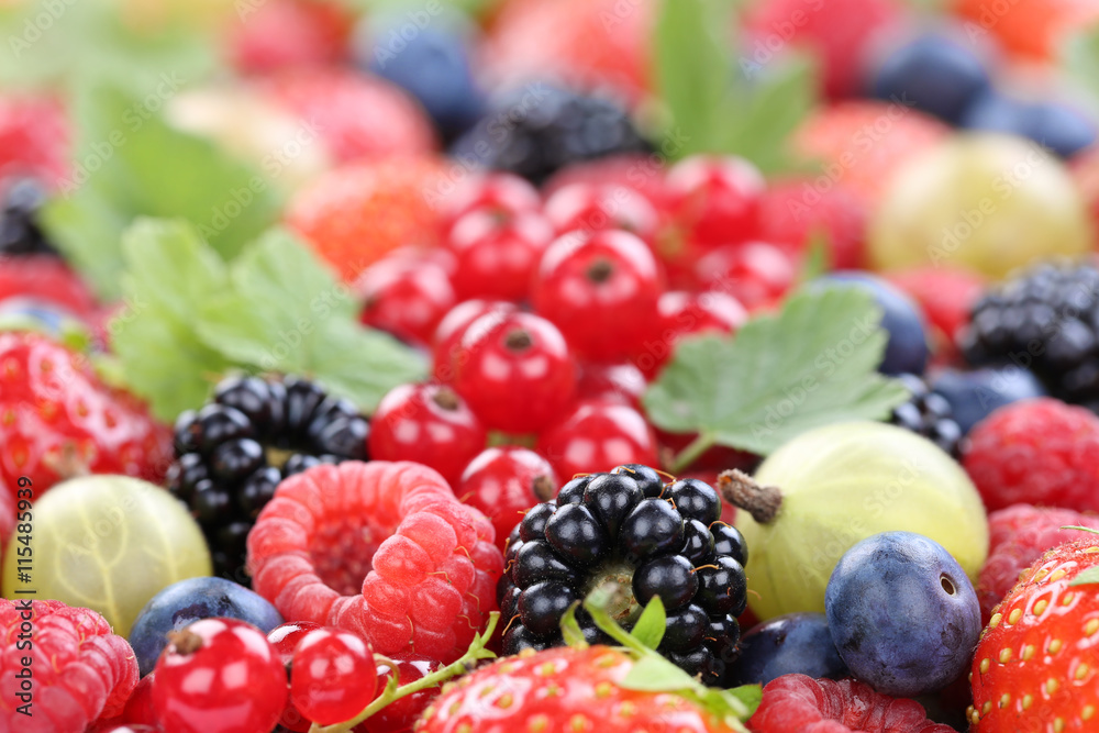 Beeren Früchte Erdbeeren Himbeeren Blaubeeren Blätter Textfrei Beeren Früchte Erdbeeren Himbeeren Blaubeeren Blätter Textfrei