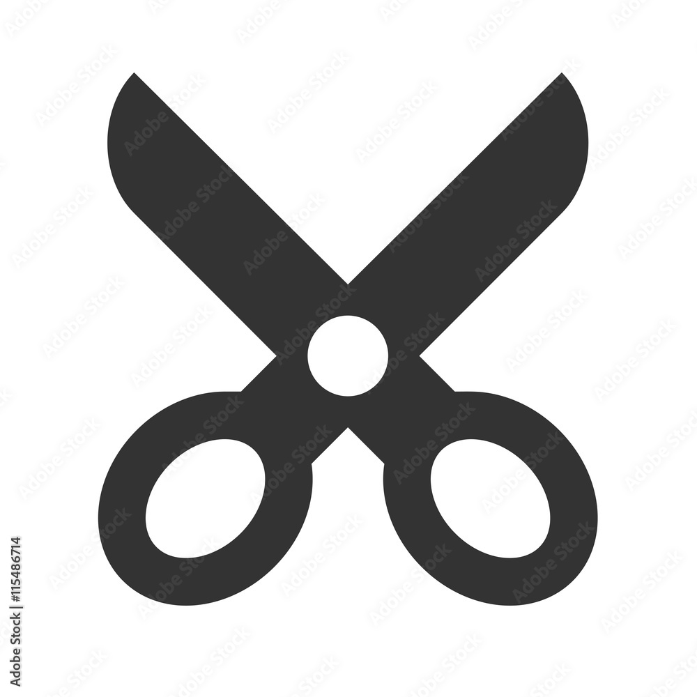 Scissors icon. Simple flat logo of scissors on white background. Vector illustration. Scissors icon. Simple flat logo of scissors on white background. Vector illustration.
