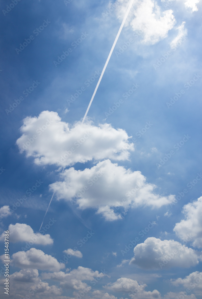 Blue sky and white clouds Blue sky and white clouds