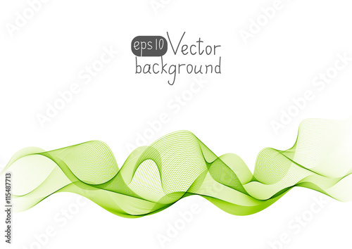 Abstract green wave for Your design