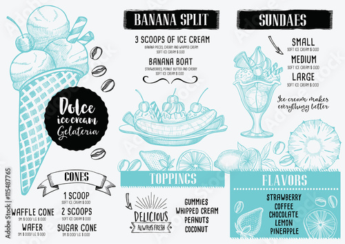 Restaurant cafe menu, template design.