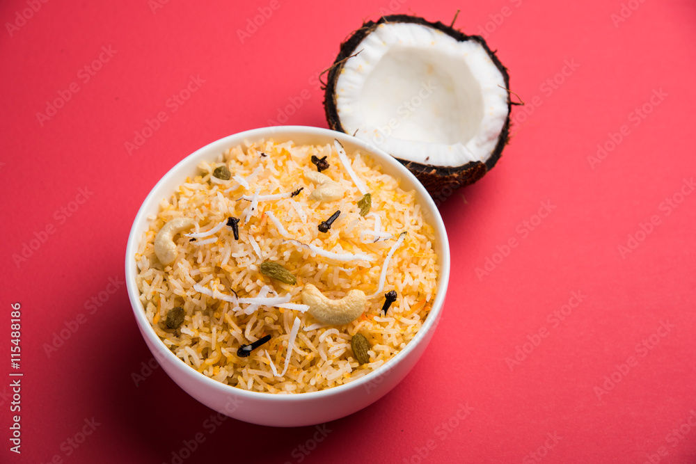 coconut rice, coconut sweet rice, sweet coconut rice also known as