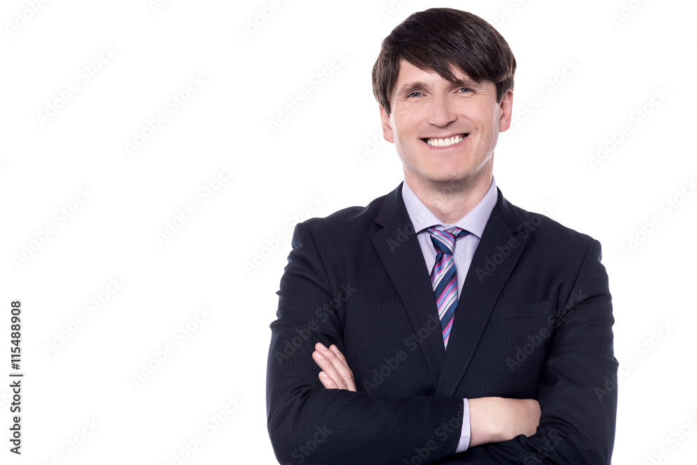 Confident middle aged businessman. Confident middle aged businessman.