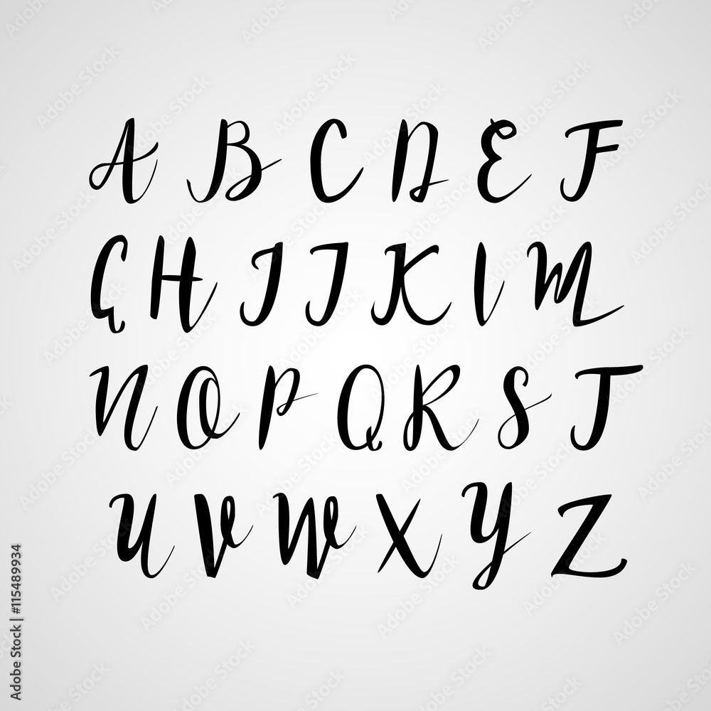 Hand drawn modern script, quote font