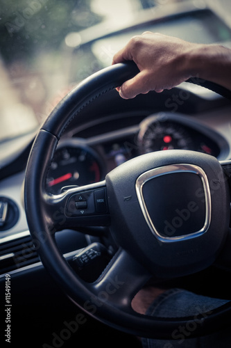 Hands on steering wheel © bizoo_n
