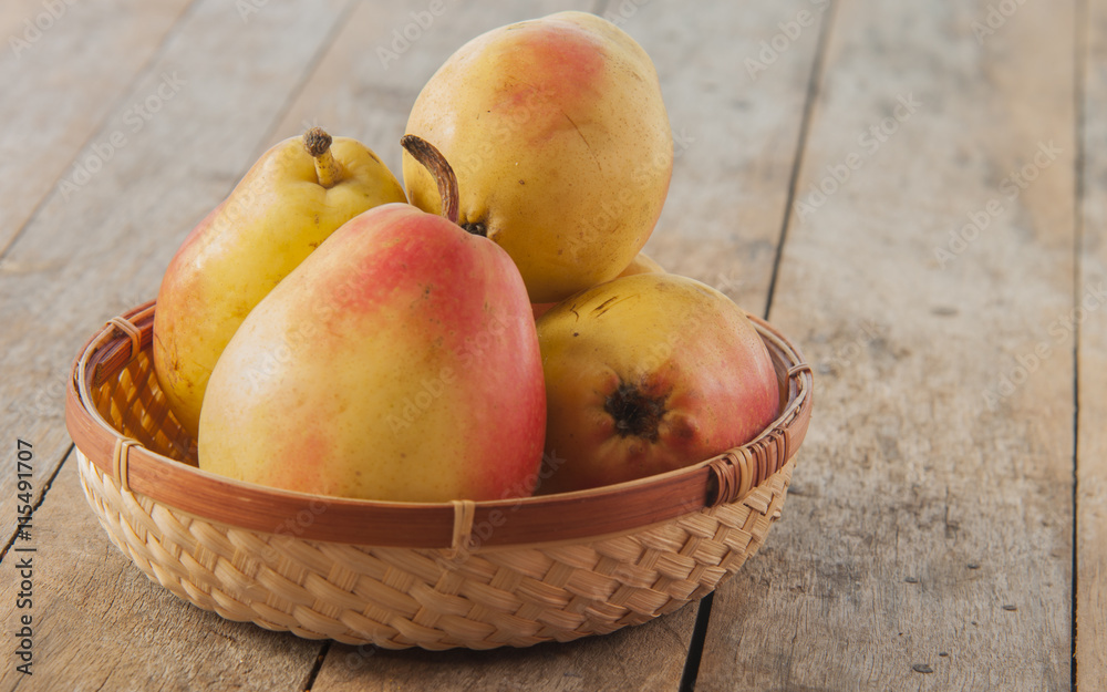Fruit background. Fresh organic pears on wood. Pear autumn harvest Fruit background. Fresh organic pears on wood. Pear autumn harvest
