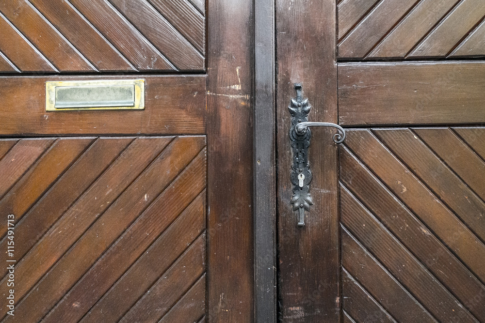 Vintage door texture,knob and handle Stock Photo | Adobe Stock