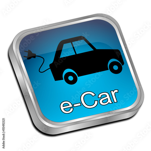 e-Car Button - 3D illustration