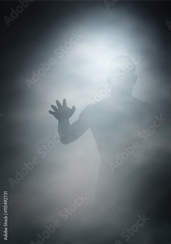 Man in fog