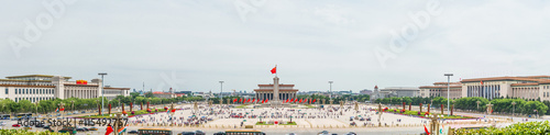 Panoramic view of Tiananmen Square, one of the world's largest city square photo