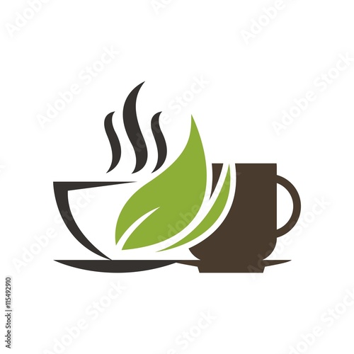 Coffe tea logo symbol vector