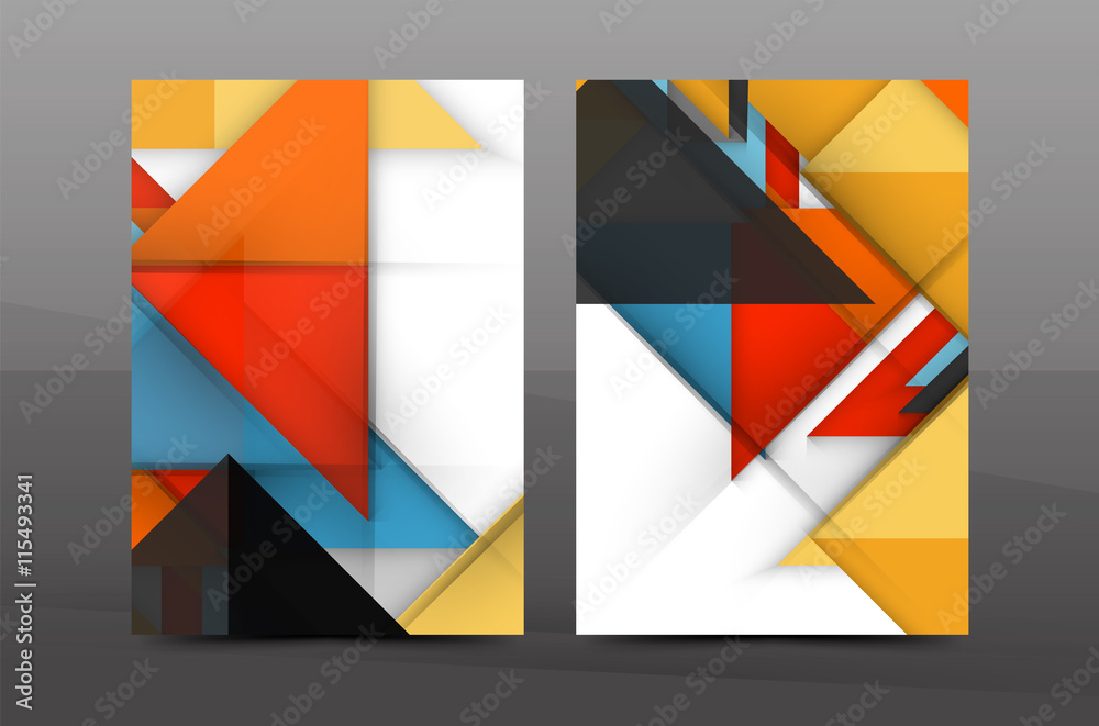 Squares and triangles annual report cover template Squares and triangles annual report cover template