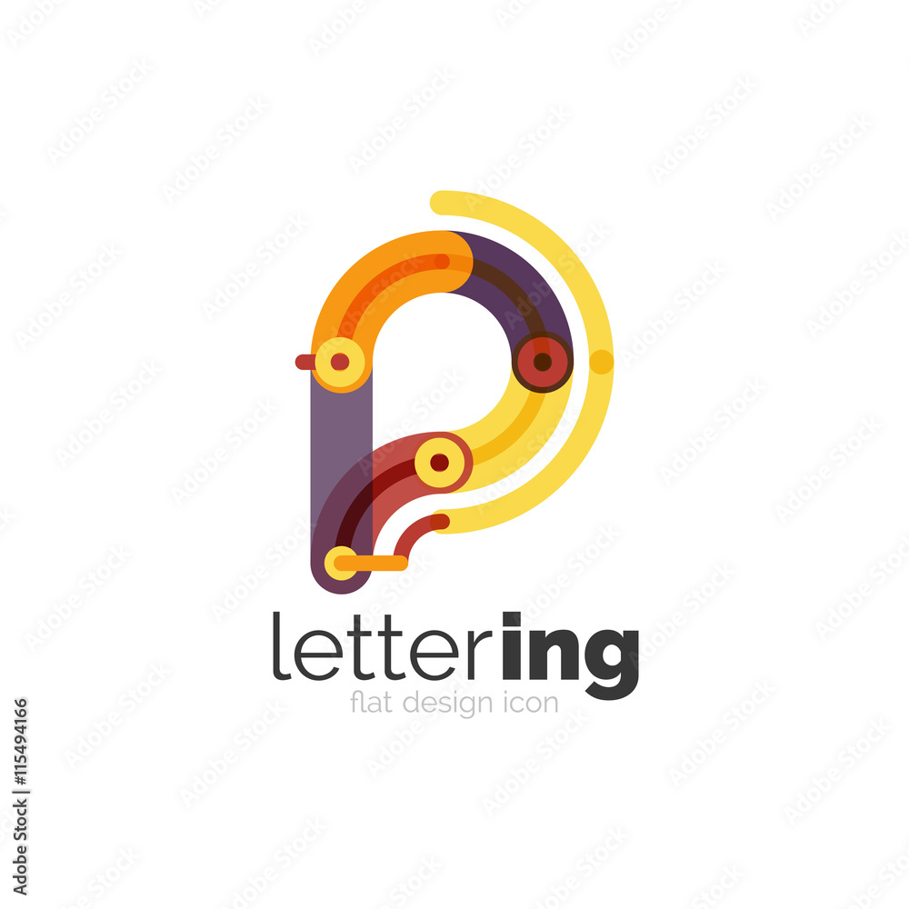 Linear business logo letter
