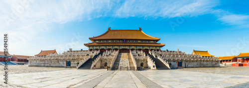 panoramic view of the Forbidden City. it is a very famous landmark in Beijing.