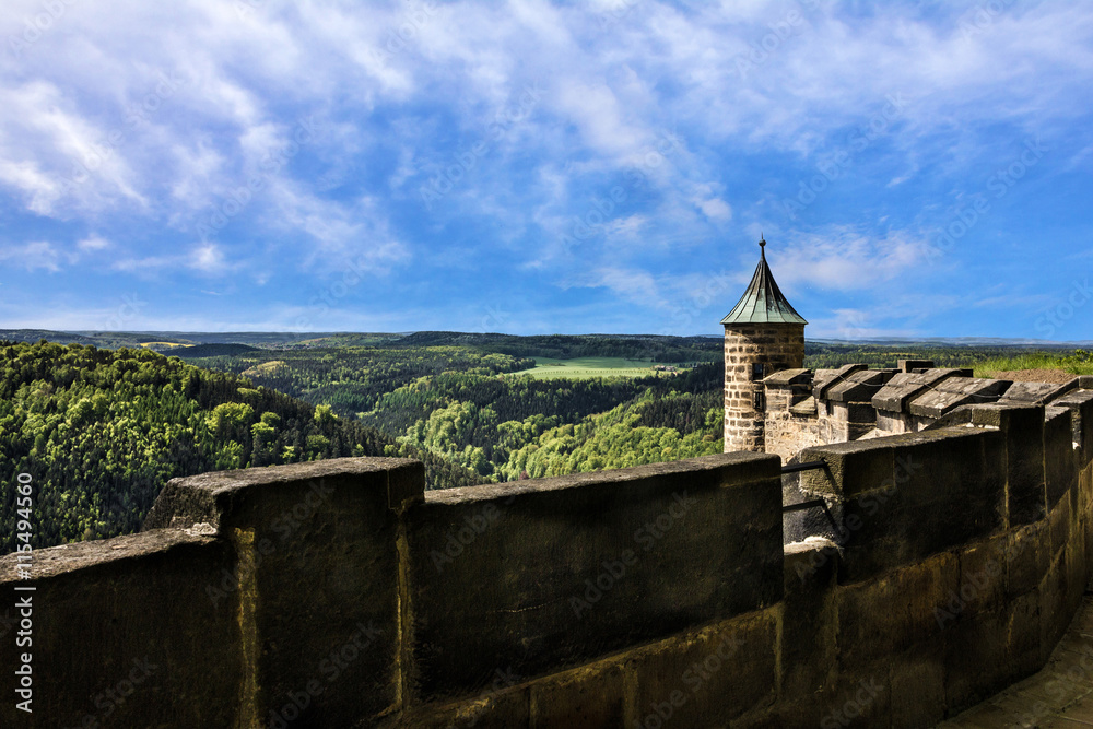 Castle Koenigstein, Germany.Saxon Switzerland. Castle Koenigstein, Germany.Saxon Switzerland.