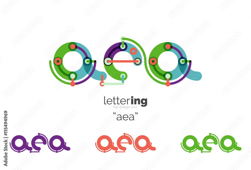 Linear initial letters, logo branding concept Linear initial letters, logo branding concept