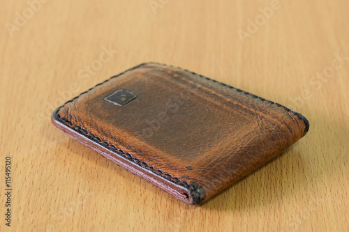 Old leather wallet men