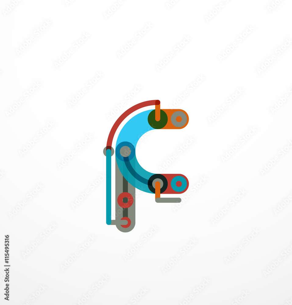 Colorful funny cartoon letter icon Colorful funny cartoon letter icon