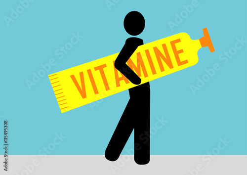 Illustration Vitamine, Arznei; Gesundheit; Ernährung; Nahrungsergänzung