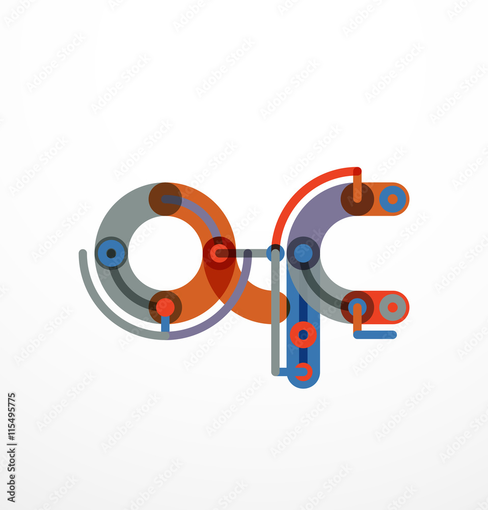 Colorful funny cartoon letter icon Colorful funny cartoon letter icon