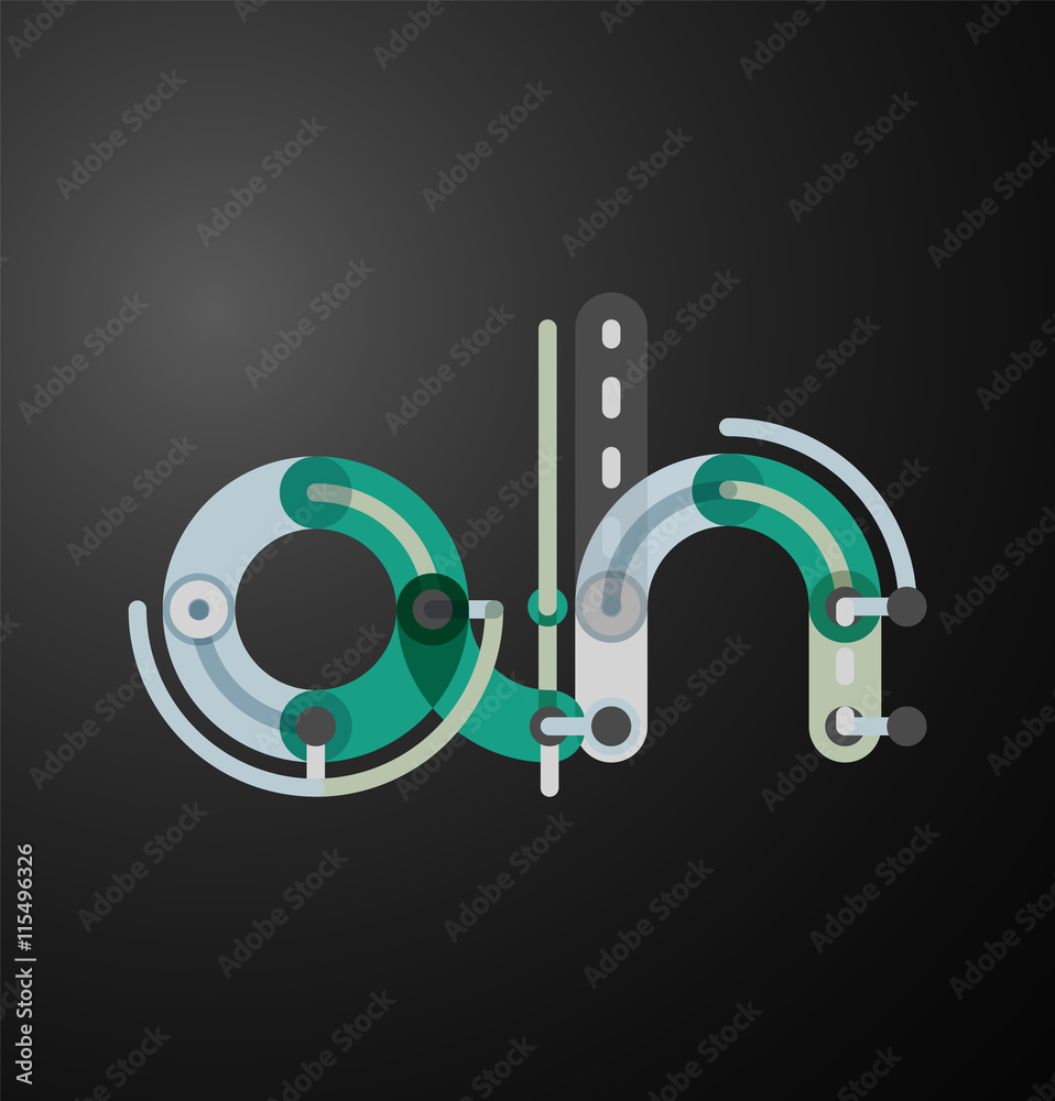 Cartoon linear letters icons Cartoon linear letters icons