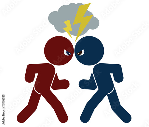 schematic image of confrontation