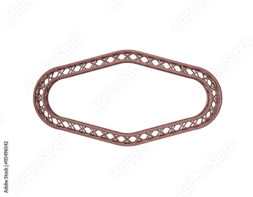 Truss frame.3D rendering il...