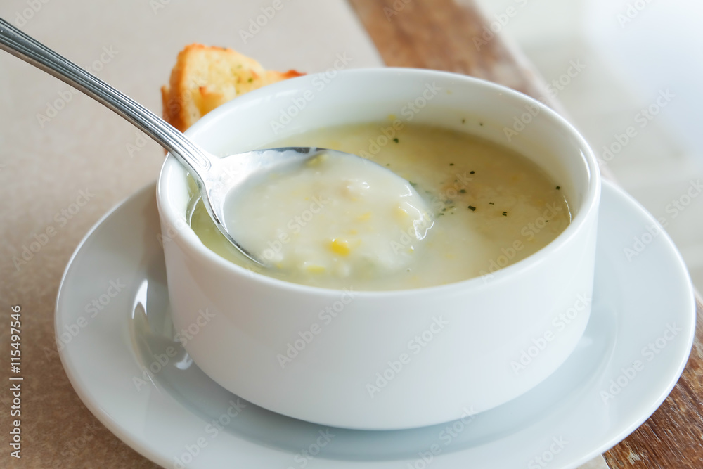 Corn soup in a cup Corn soup in a cup