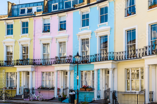 Wall Mural Colourful English Terraced Houses