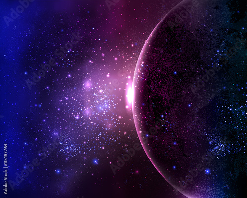 planet in the night sky space star