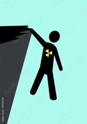 Illustration Cliffhanger; Atomkraft; Technologie; Energiewende; Ausstieg; Radioaktivität